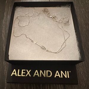 New Alex and Ani arrow infinity necklace. 925 Sterling silver.